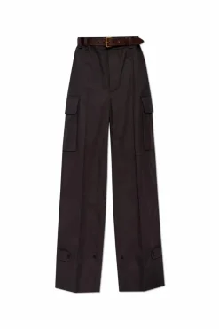 Saint Laurent SZARY Spodnie typu ‘cargo’