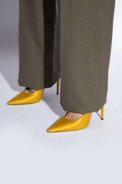 Saint Laurent ŻÓŁTY Szpilki ‘Monceau’