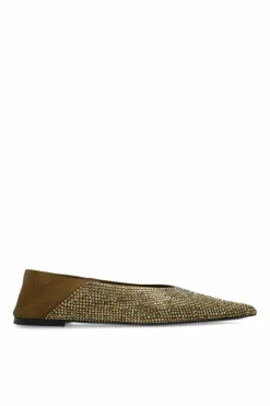 Saint Laurent ZIELONY Baleriny `Nour`
