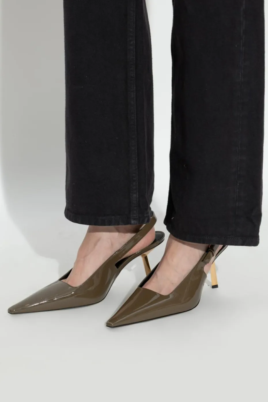 Saint Laurent ZIELONY Buty na obcasie `Lee`
