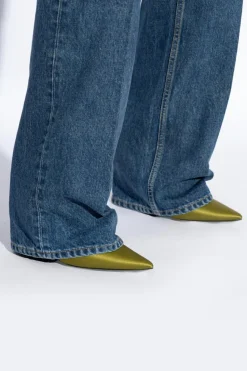 Saint Laurent ZIELONY Buty na obcasie ‘Monceau’