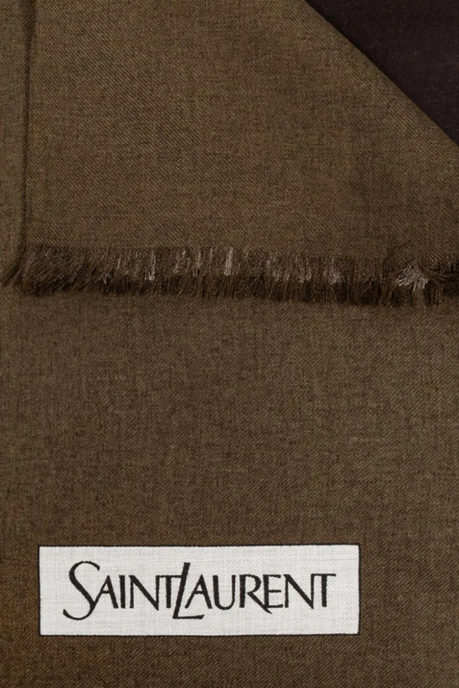 Saint Laurent ZIELONY Chusta z logo