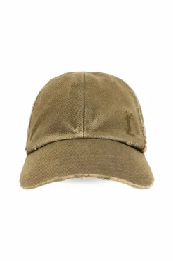 Saint Laurent ZIELONY Czapka z daszkiem