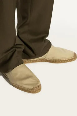 Saint Laurent ZIELONY Espadryle `Gabardine`