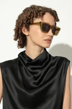 Saint Laurent ZIELONY Okulary przeciwsłoneczne