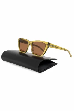 Saint Laurent ZIELONY Okulary przeciwsłoneczne