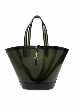 Saint Laurent ZIELONY Torba ‘Panier Medium’ typu ‘shopper’