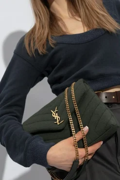 Saint Laurent ZIELONY Torba na ramię ‘Small Loulou’