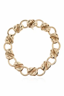 Saint Laurent ZŁOTY Mosiężny choker