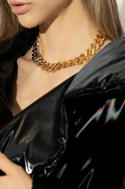 Saint Laurent ZŁOTY Mosiężny naszyjnik