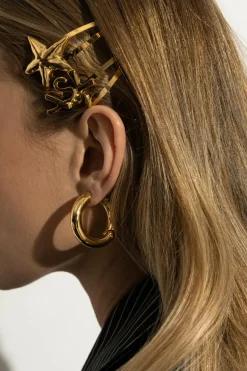 Saint Laurent ZŁOTY Spinki do włosów z logo