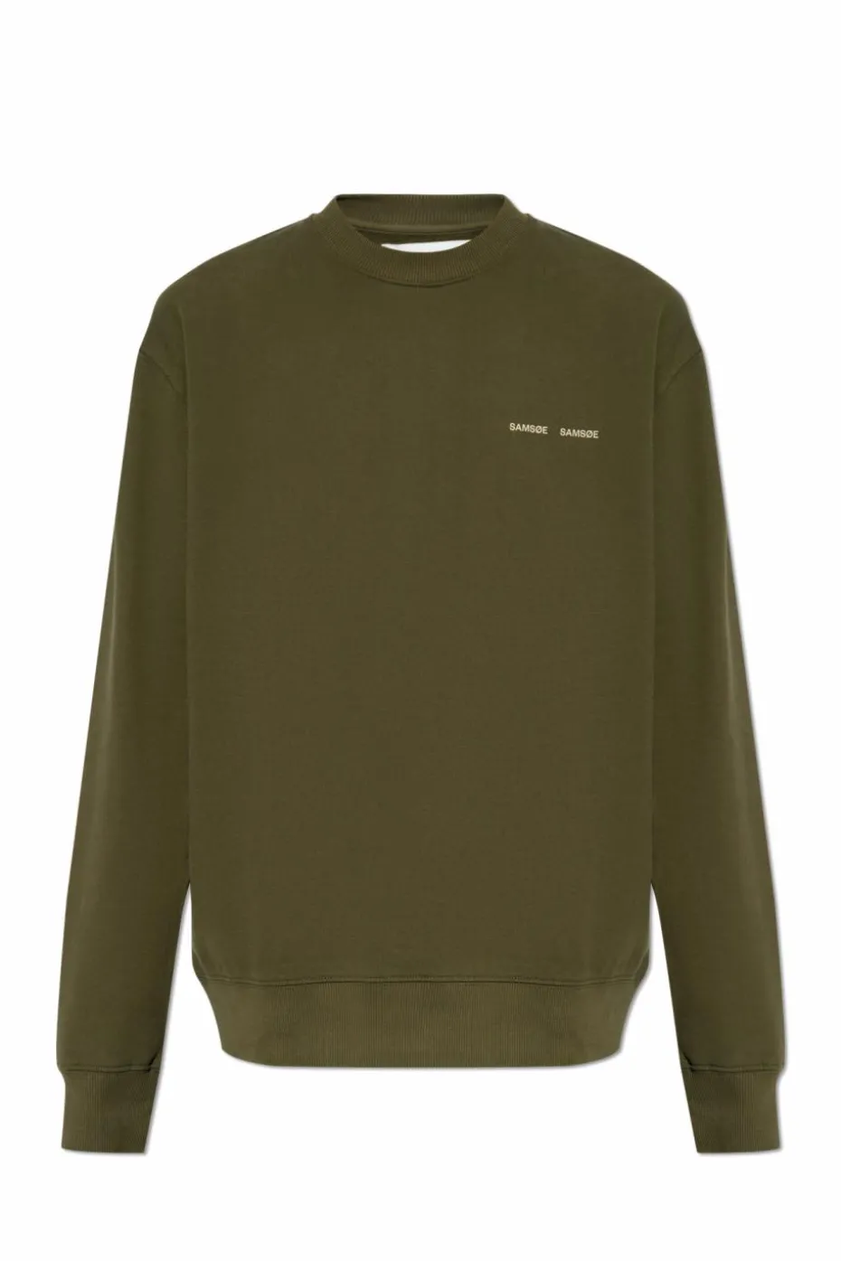Samsøe Samsøe ZIELONY Bluza z logo `Norsbro`
