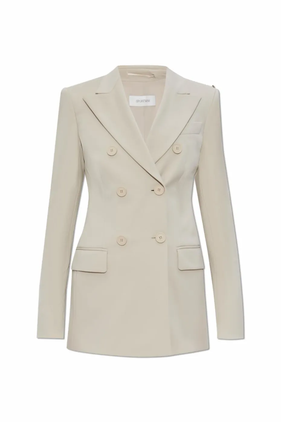 Sportmax beżowy Dwurzędowa marynarka `Frizzo`