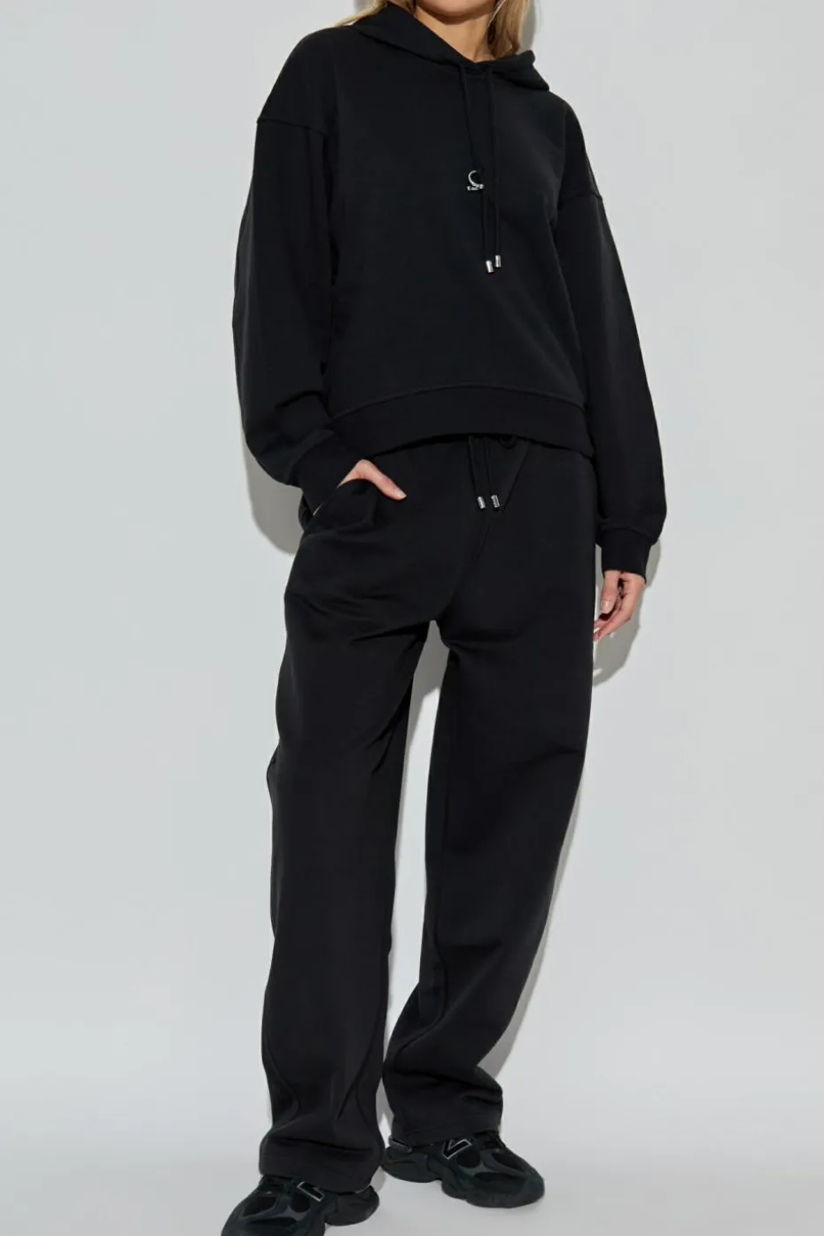 Sportmax CZARNY Bluza z kapturem