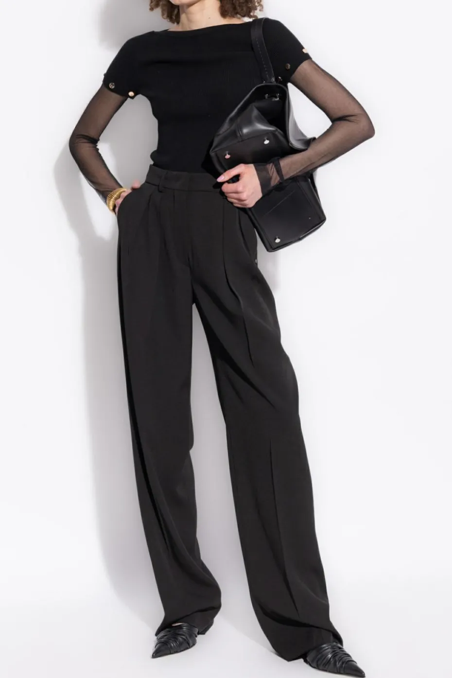Sportmax CZARNY Spodnie `Hello`