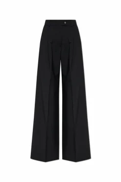 Sportmax CZARNY Spodnie w kant ‘Vela’