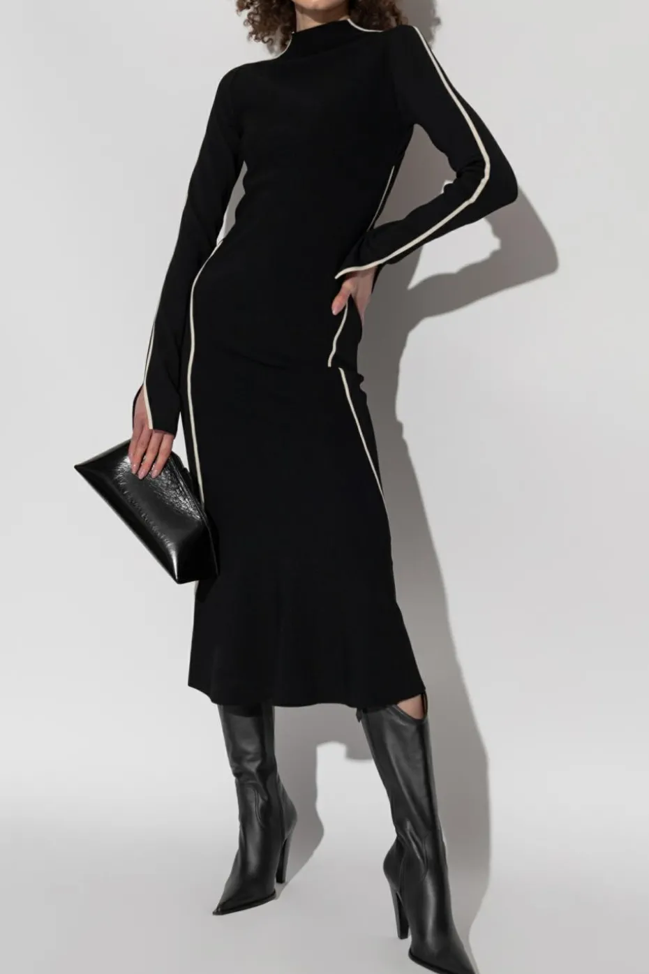 Sportmax CZARNY Sukienka ‘Operoso’