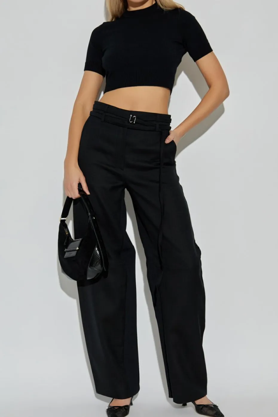 Sportmax CZARNY Top `Bettina`