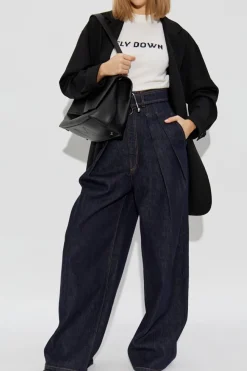 Sportmax GRANATOWY Jeansy `Blanc`