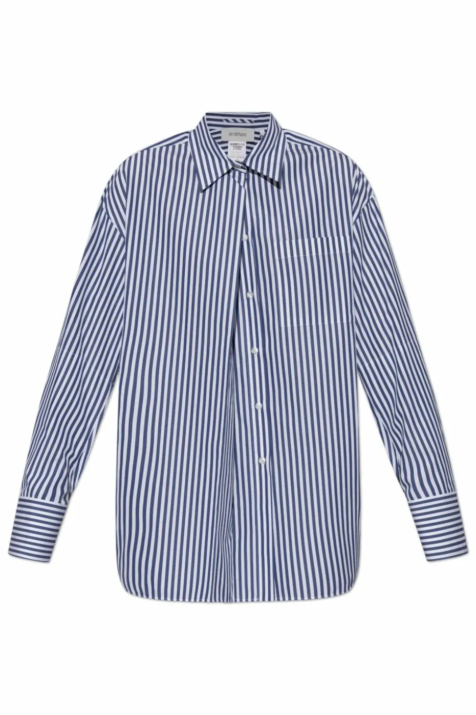 Sportmax NIEBIESKI Bawełniana koszula ‘Firma’