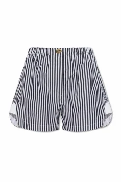 Sportmax SZARY Szorty w paski ‘Muscari’