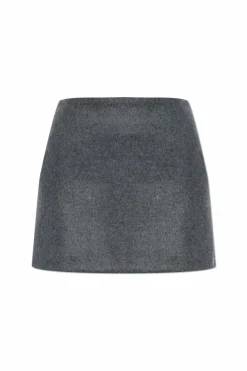 Sportmax SZARY Wełniana spódnica ‘Poggio’