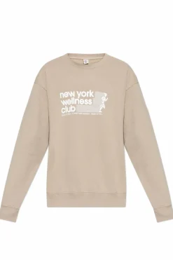Sporty & Rich beżowy Bluza `USA Wellness Club`