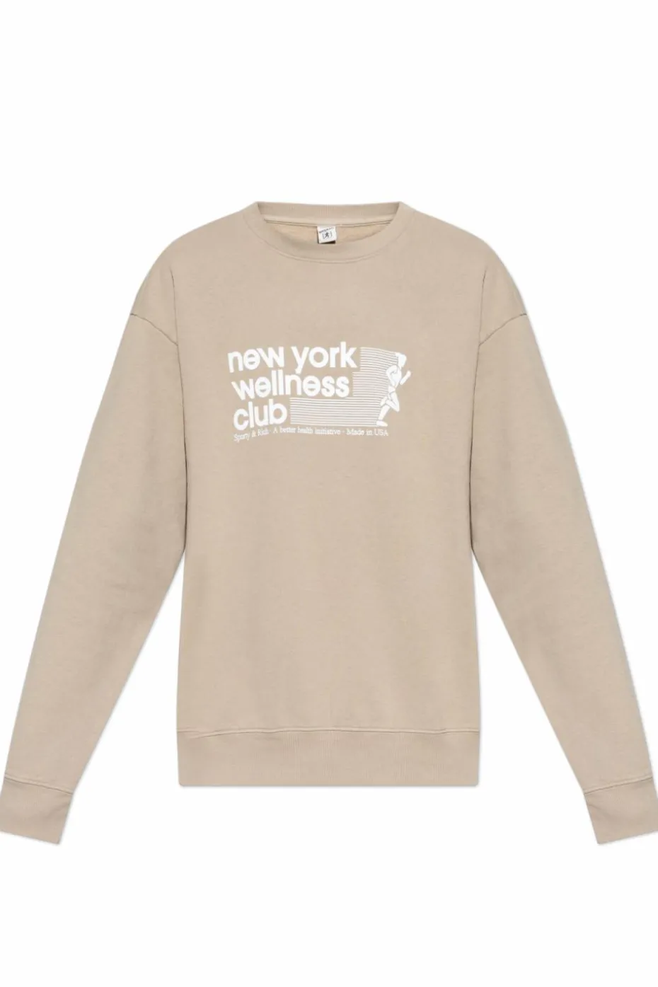 Sporty & Rich beżowy Bluza `USA Wellness Club`