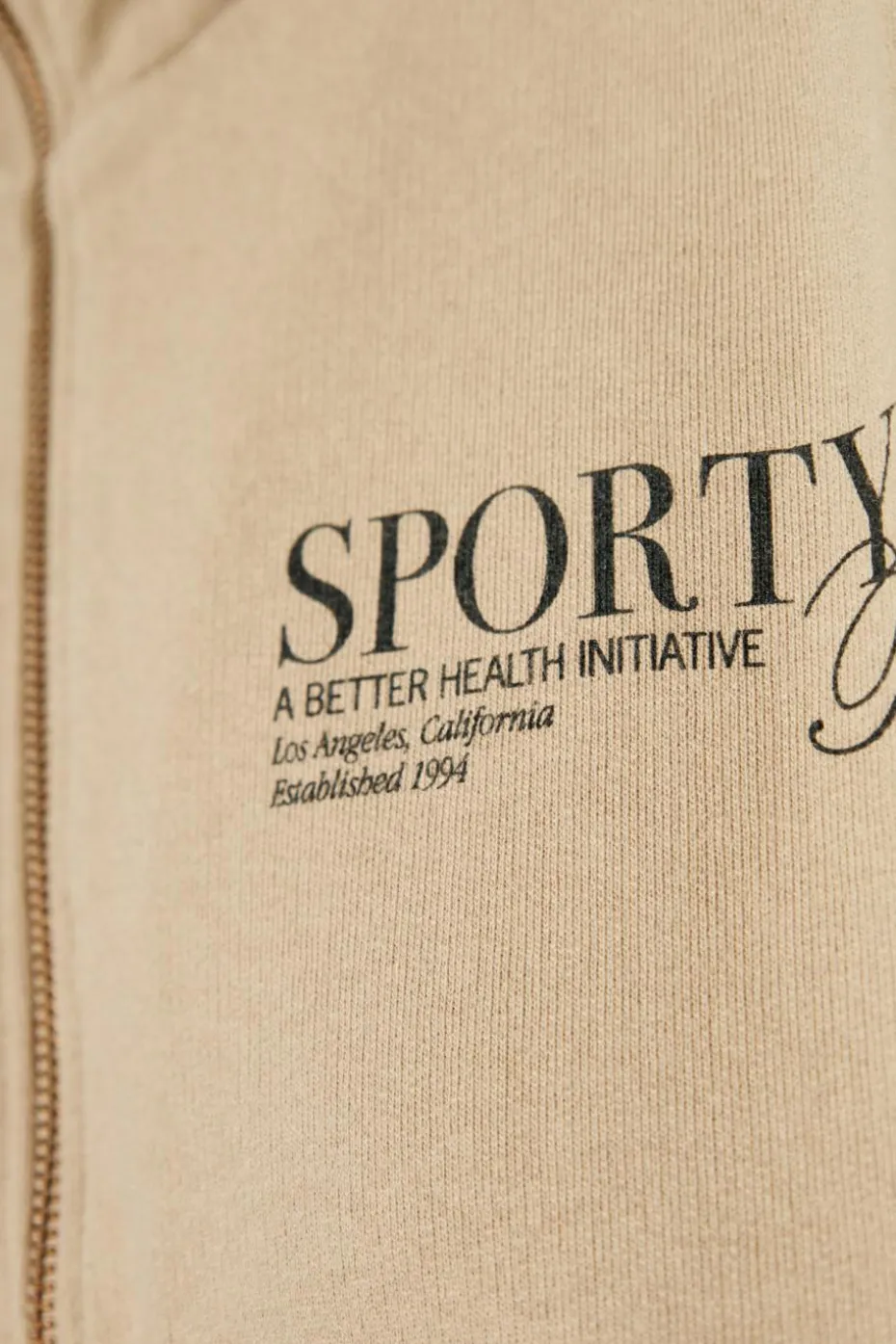Sporty & Rich beżowy Bluza ze stójką