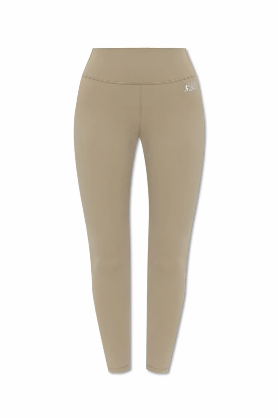 Sporty & Rich beżowy Legginsy treningowe `SR Runner`