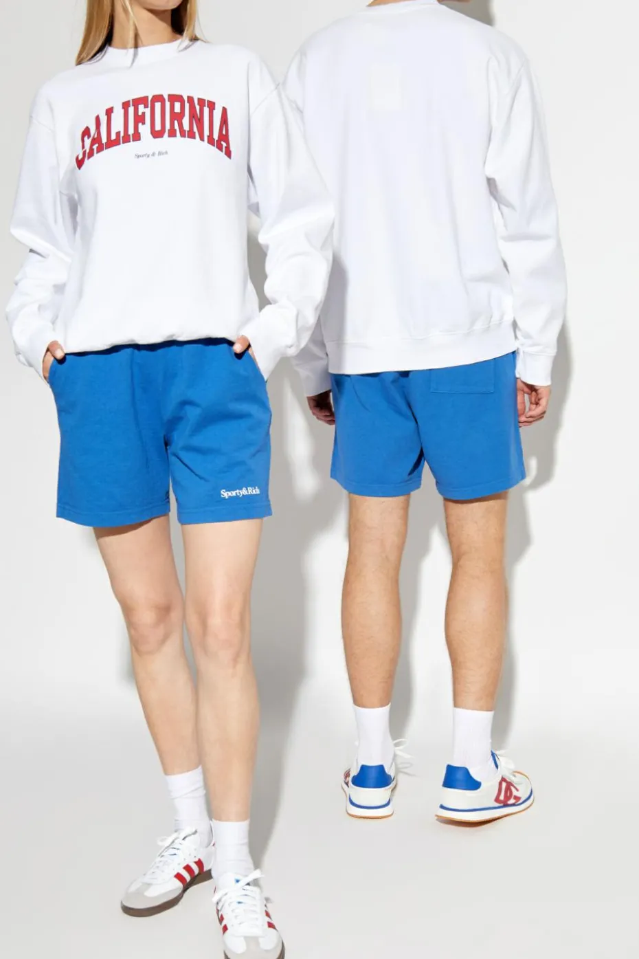 Sporty & Rich BIAŁY Bawełniana bluza