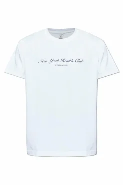 Sporty & Rich BIAŁY T-shirt z logo