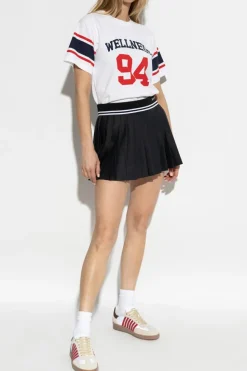Sporty & Rich BIAŁY T-shirt z nadrukiem