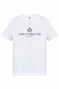 Sporty & Rich BIAŁY T-shirt z kolekcji `Riviera`