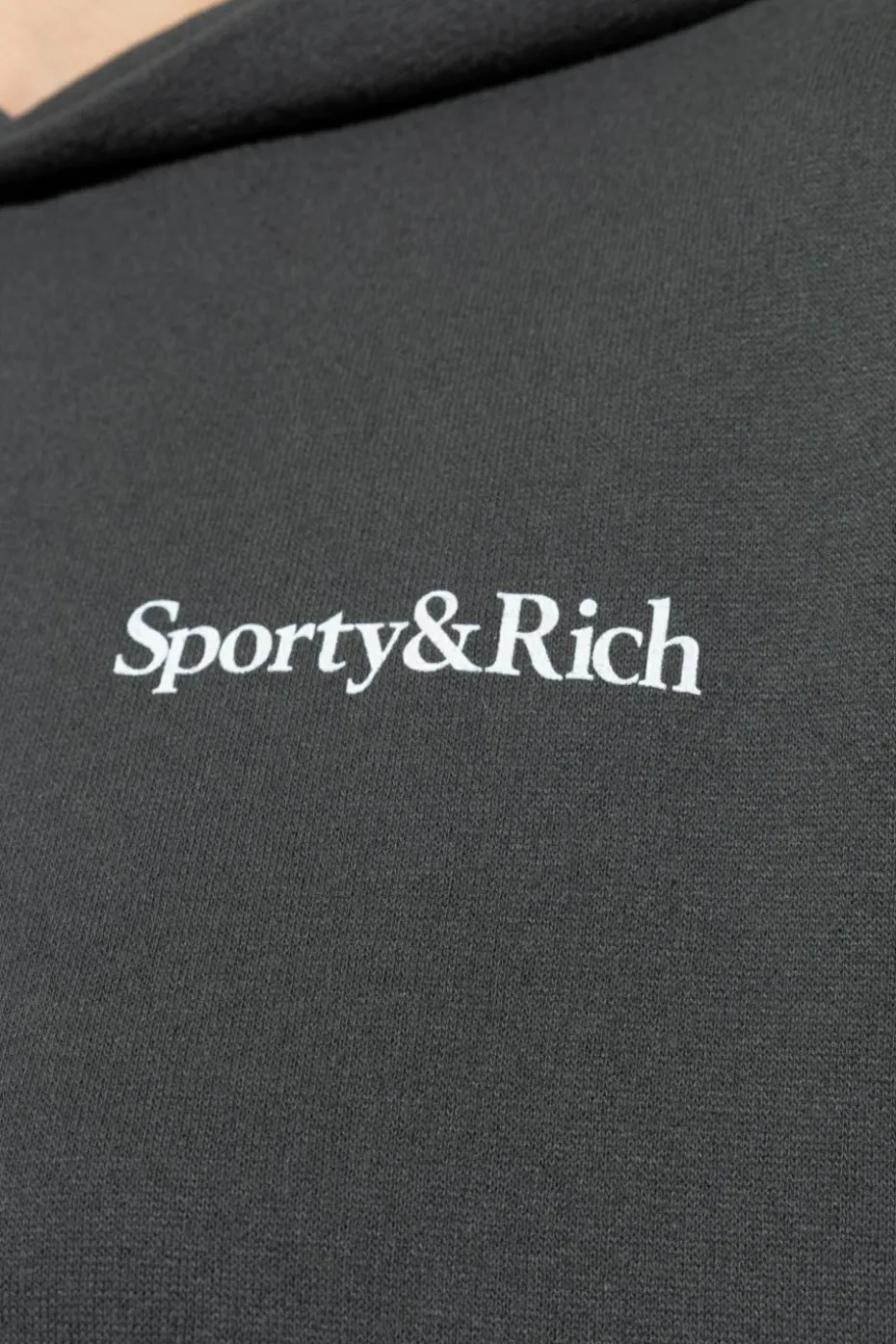 Sporty & Rich CZARNY Bluza z kapturem