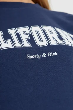Sporty & Rich GRANATOWY Bluza z kolekcji `Wall Street`