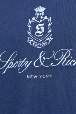 Sporty & Rich GRANATOWY Bluza z logo z kolekcji `Core`