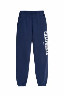 Sporty & Rich GRANATOWY Spodnie dresowe z kolekcji `Wall Street`