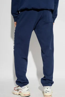 Sporty & Rich GRANATOWY Spodnie dresowe z kolekcji `Wall Street`