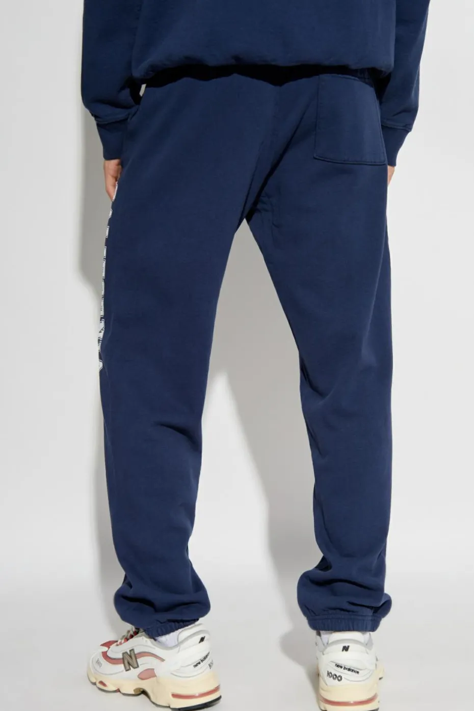 Sporty & Rich GRANATOWY Spodnie dresowe z kolekcji `Wall Street`