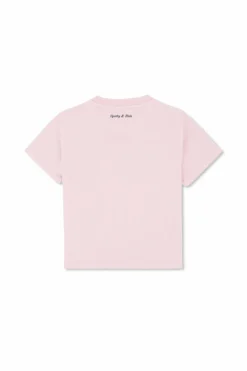 Sporty & Rich Kids RÓŻOWY T-shirt z logo