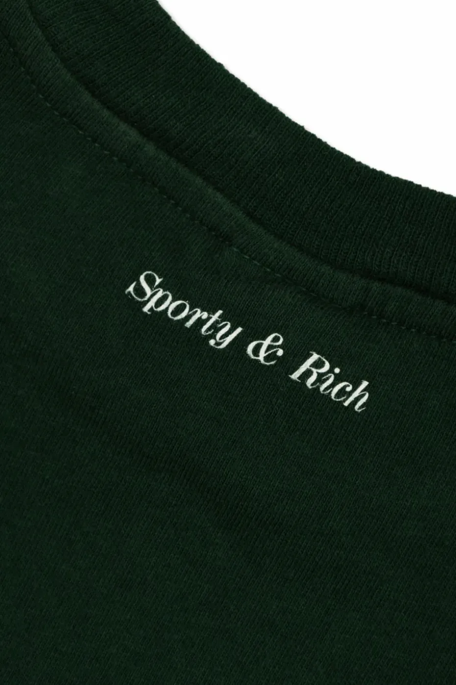 Sporty & Rich Kids ZIELONY T-shirt z nadrukiem