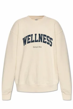 Sporty & Rich kremowy Bluza z nadrukiem