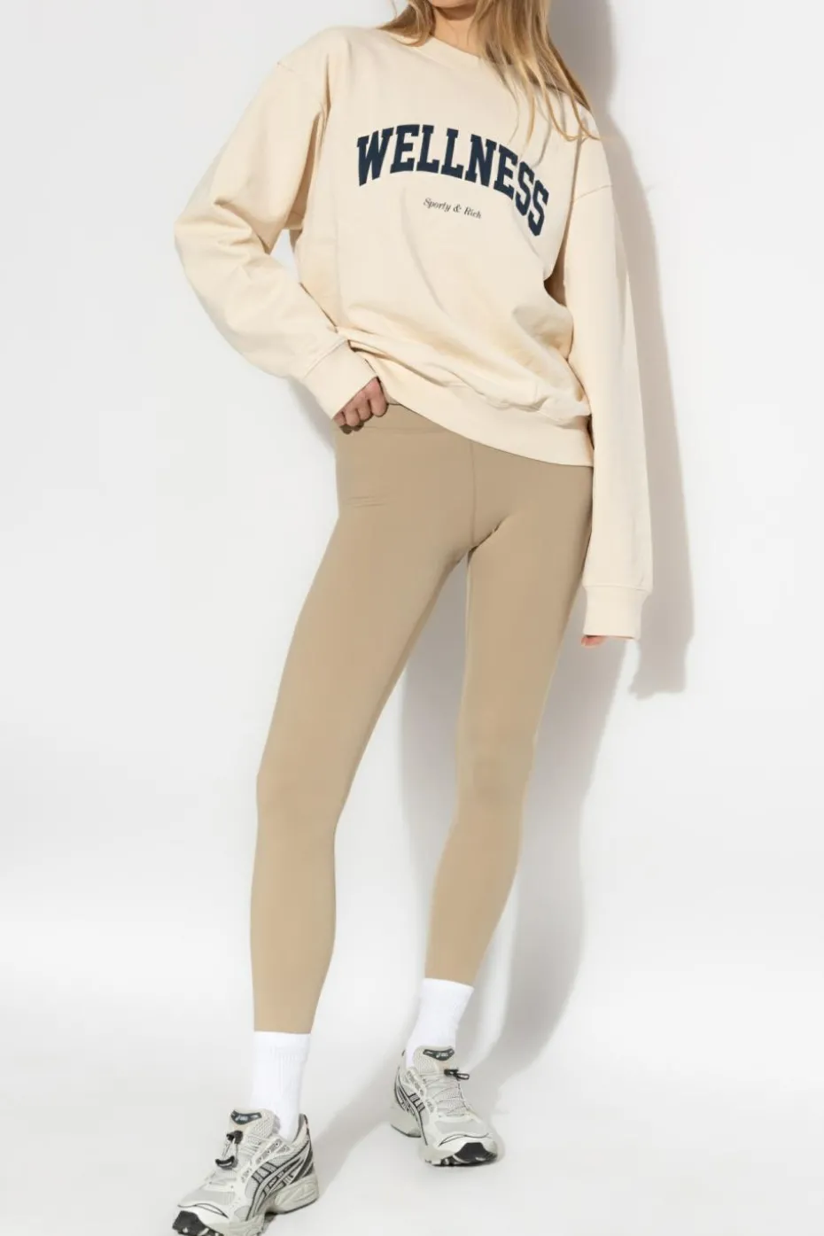 Sporty & Rich kremowy Bluza z nadrukiem