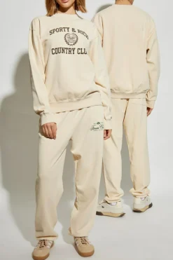Sporty & Rich kremowy Bluza z kolekcji `Ivy League`