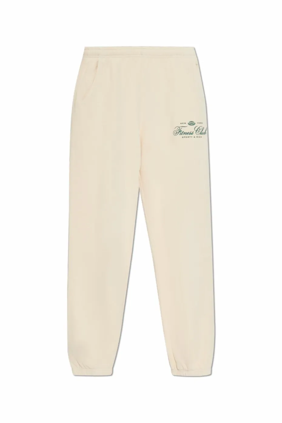 Sporty & Rich kremowy Spodnie dresowe z kolekcji `Wall Street`