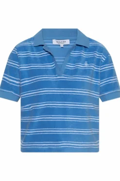 Sporty & Rich NIEBIESKI Polo z kolekcji `Riviera`