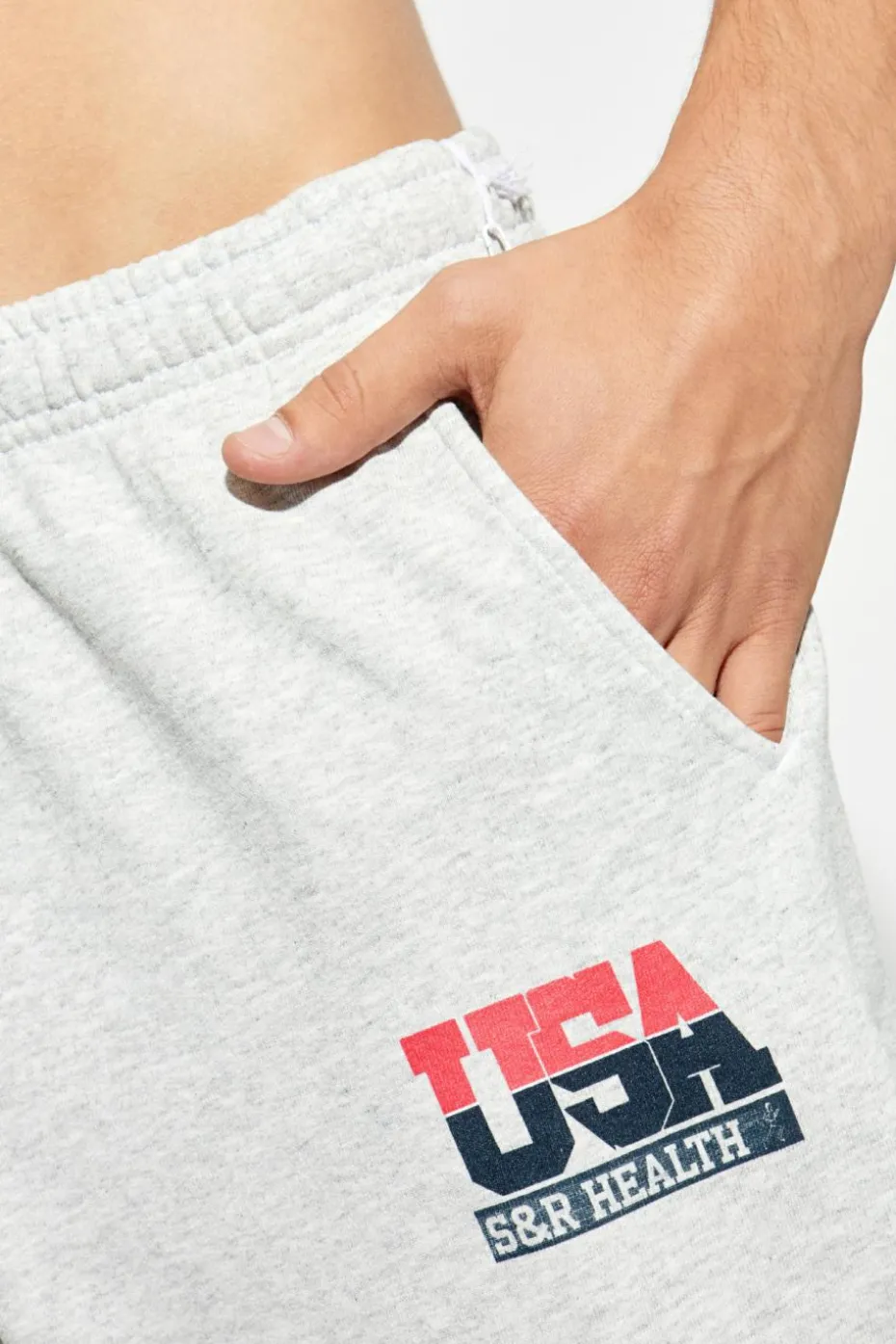 Sporty & Rich SZARY Spodnie dresowe z logo