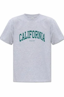 Sporty & Rich SZARY T-shirt `California`