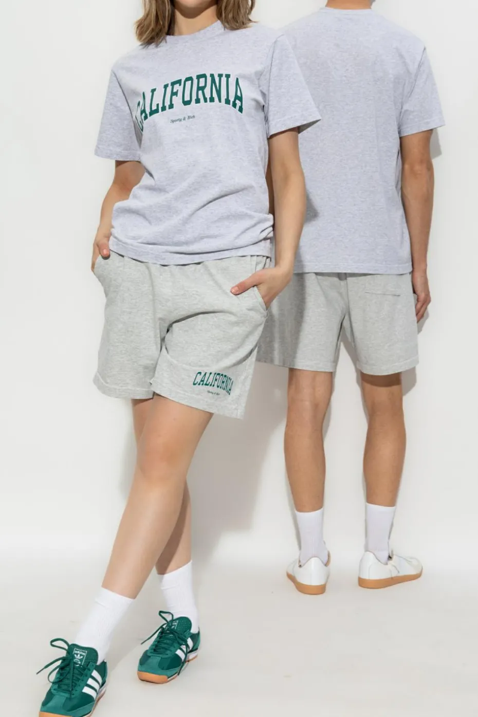 Sporty & Rich SZARY T-shirt `California`